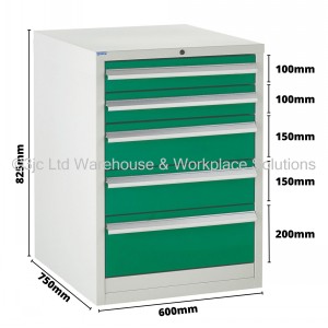 Euroslide Storage Cabinet 5 Drawer 825mm Type 2